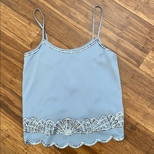 XS camisole top with sequin accents